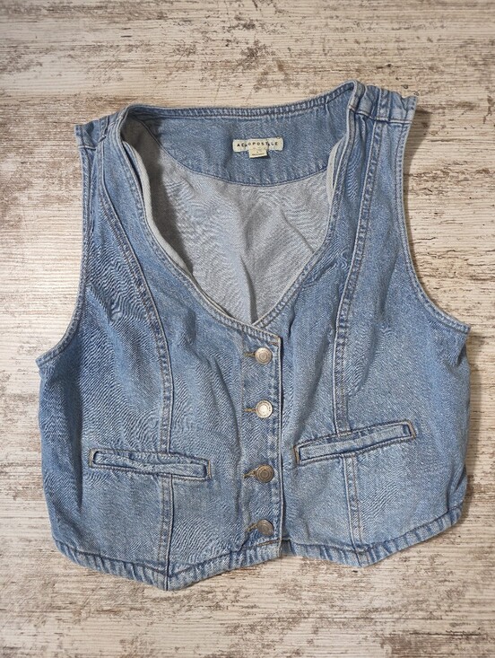 Aeropostale Jackets & Blazers - Aeropostale Denim Vest Size Large Blue Jean